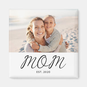 Mom Established Photo Gift Magnet