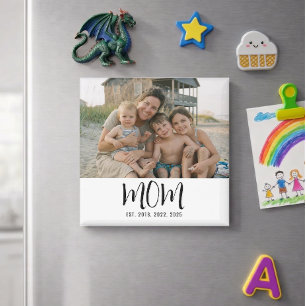 Mom Established Photo Gift Magnet
