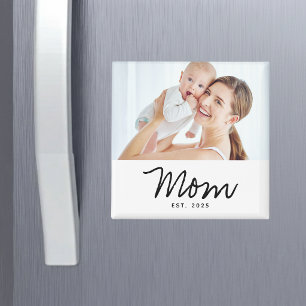 Mom Established Photo Gift Magnet