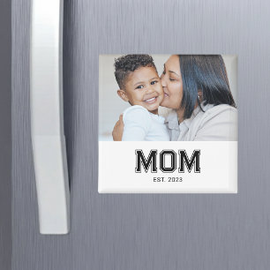 Mom Established Photo Gift Magnet