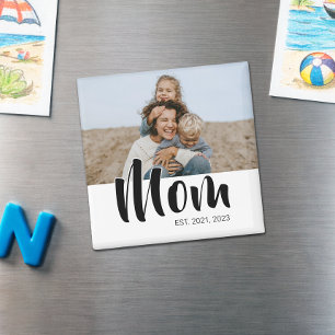 Mom Established Photo Gift Magnet