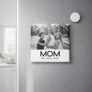 Mom Established Photo Gift  Magnet