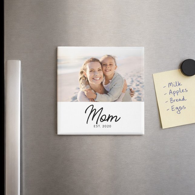Mom Established Photo Gift Magnet (Creator Uploaded)