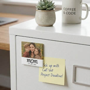 Mom Established Photo Gift Magnet