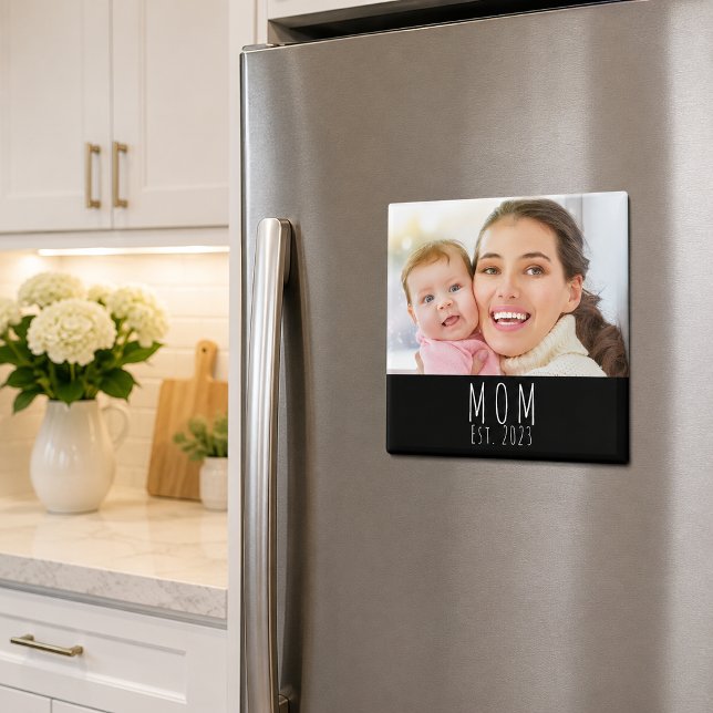 Mom Established Photo Gift Magnet (Creator Uploaded)