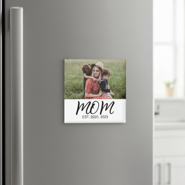 Mom Established Photo Gift  Magnet (Creator Uploaded)