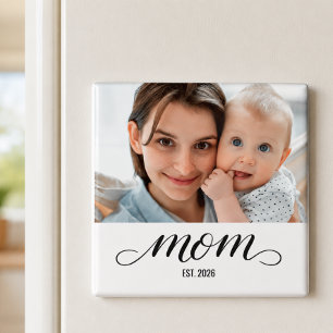 Mom Established Photo Gift Magnet
