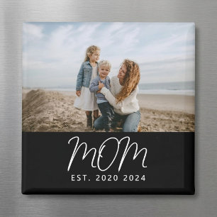 Mom Established Photo Gift Magnet