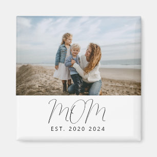 Mom Established Photo Gift Magnet
