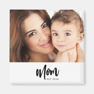 Mom Established Photo Gift Magnet