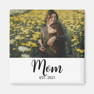 Mom Established Photo Gift Magnet