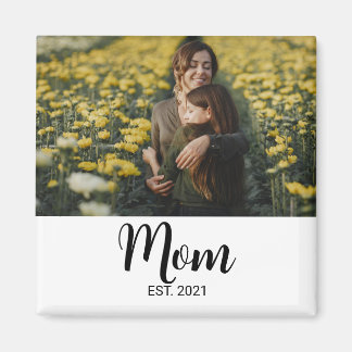 Mom Established Photo Gift Magnet