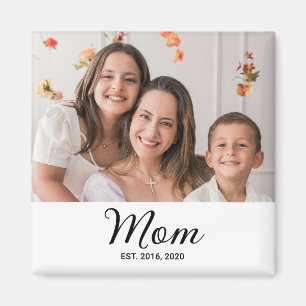 Mom Established Photo Gift Magnet