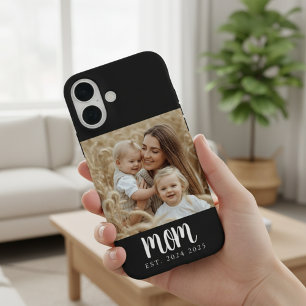 Mom Established Photo Gift Magnet iPhone 16 Case