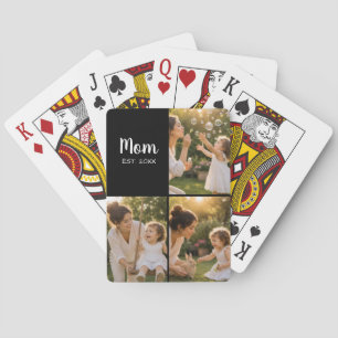 Mom Established Photo Keepsake Poker Cards
