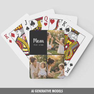 Mom Established Photo Keepsake Poker Cards