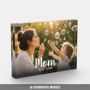 Mom Established Photo Memory Design Acrylic Award