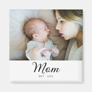 Mom Established Photo Mother’s Day Magnet