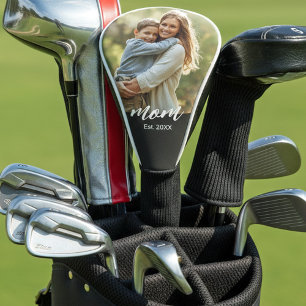 Mom Established Photo Mother's Day Golf Head Cover