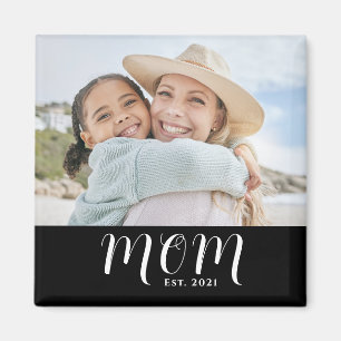 Mom Established Photo Mother's Day Magnet