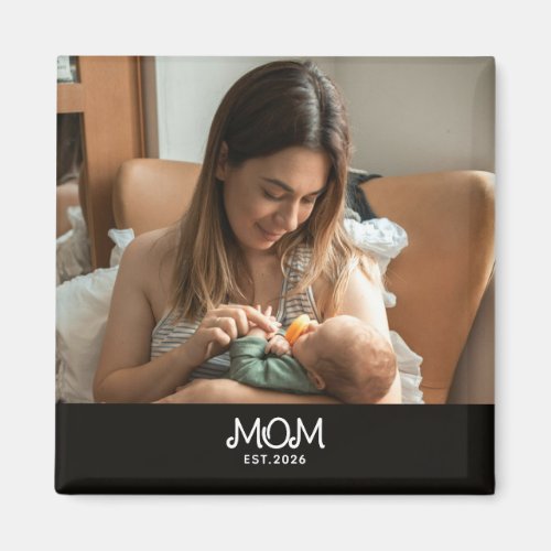 Mom Established Photo Mother's Day Magnet