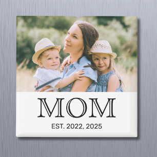 Mom Established Photo Mother's Day Magnet