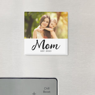 Mom Established Photo Mother's Day Magnet