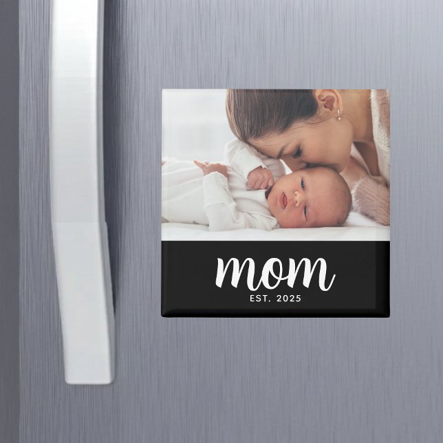 Mom Established Photo Mother's Day Magnet (Creator Uploaded)