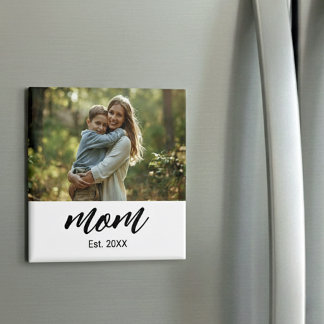 Mom Established Photo Mother's Day Magnet