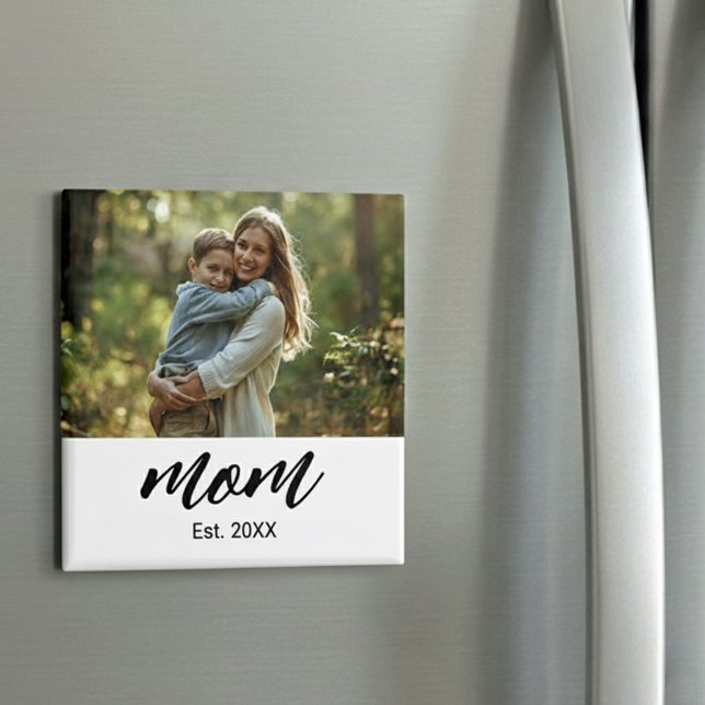 Mom Established Photo Mother's Day Magnet (Creator Uploaded)