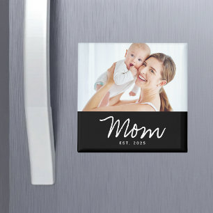 Mom Established Photo Mother's Day Magnet