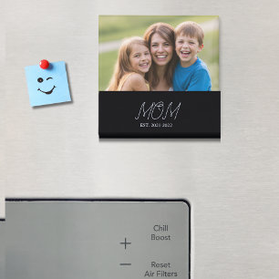 Mom Established Photo Mother's Day  Magnet