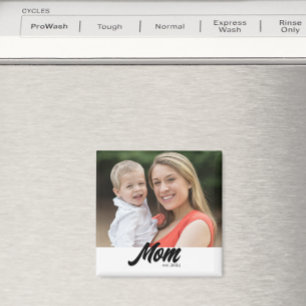 Mom Established Photo Mother's Day Magnet