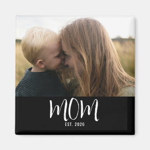 Mom Established Photo Mother's Day Magnet