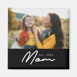 Mom Established Photo Mother's Day Magnet