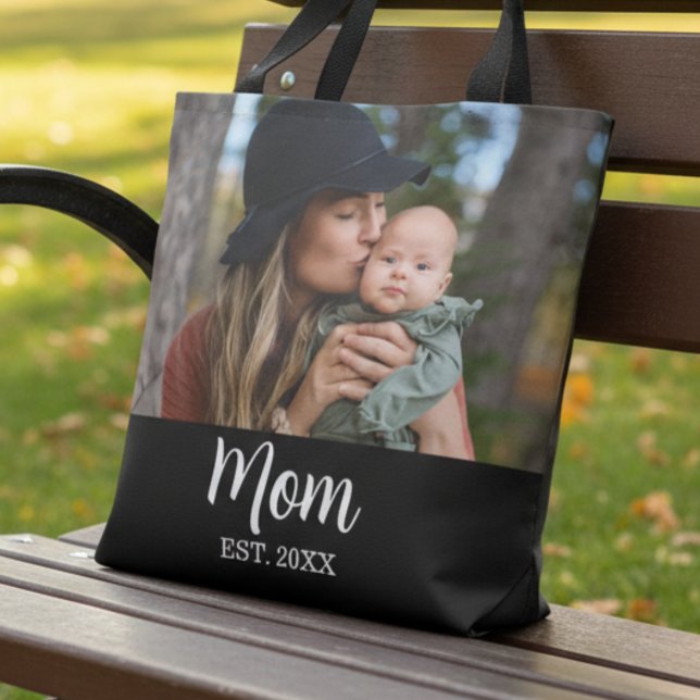 Mom Established Photo Mother's Day  Tote Bag (Creator Uploaded)