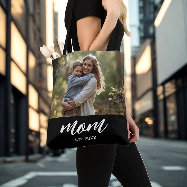 Mom Established Photo Mother's Day Tote Bag (Creator Uploaded)