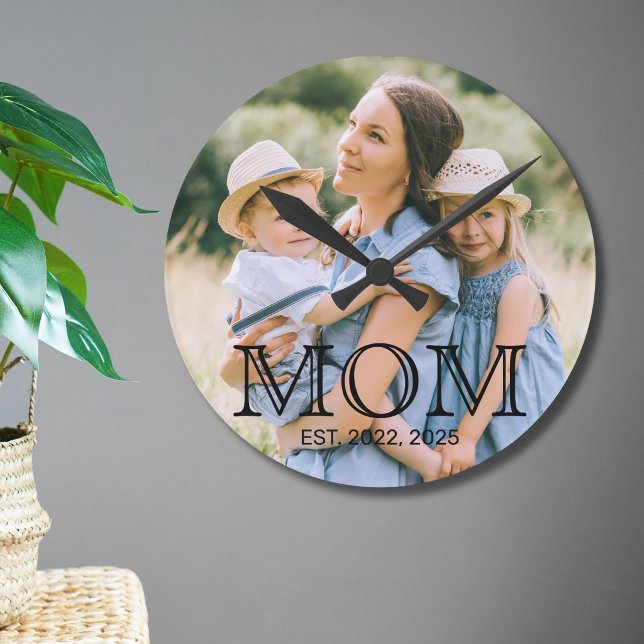 Mom Established Photo Round Clock (Creator Uploaded)