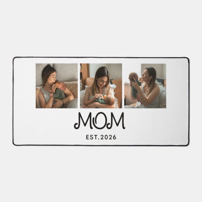 Mom Established Script 3 Photo  Desk Mat (Front)