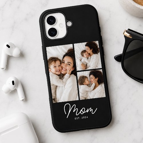 Mom Established Script Black 3 Photo iPhone 16 Case