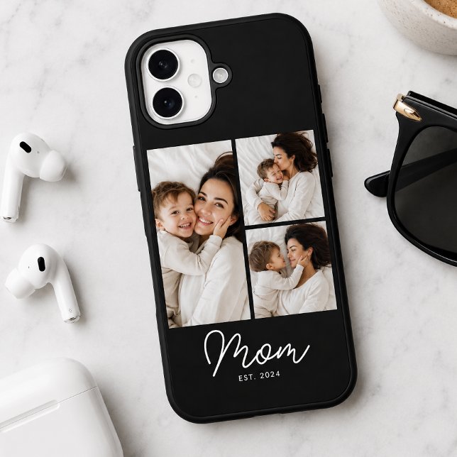 Mom Established Script Black 3 Photo Case-Mate iPhone Case (Creator Uploaded)