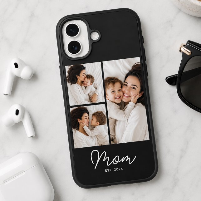 Mom Established Script Black 3 Photo Case-Mate iPhone Case (Creator Uploaded)