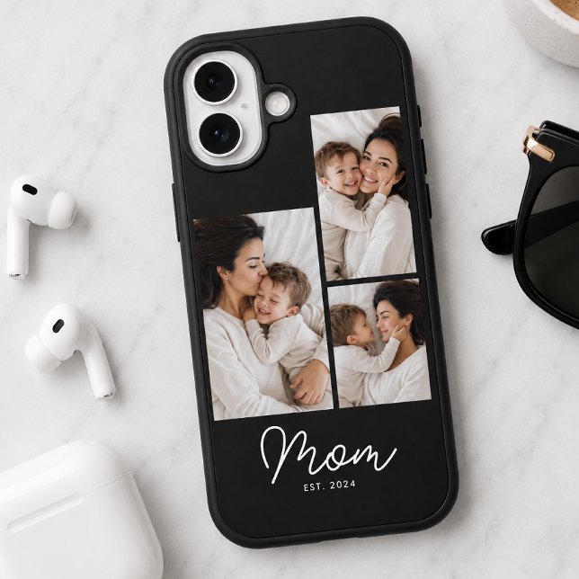Mom Established Script Black 3 Photo Case-Mate iPhone Case (Creator Uploaded)