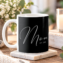 Mom Established Script Black New Mom