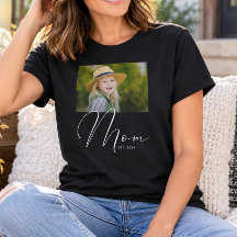 Mom Established Script Black Photo New Mom