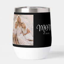 Mom Established Script Black Photo