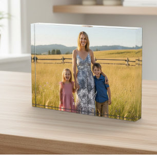 Mom Established Script Photo Block