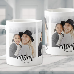 Mom Established Script Photo Coffee Mug