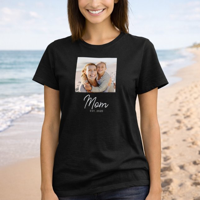 Mom Established Script Photo T-Shirt (Creator Uploaded)