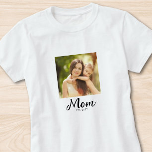 Mom Established Script Photo T-Shirt
